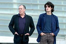 Bertolucci y uno de sus actores