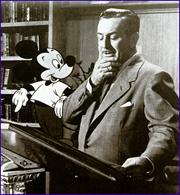 Walt Disney con su creación animada