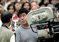 Almodóvar, en el rodaje de su nueva obra