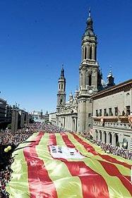 La Plaza del Pilar de Zaragoza ha sido escenario de numerosas manifestaciones en contra del Trasvase del Ebro