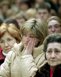 El dolor y la indignación se reflejaba en la cara de los manifestantes