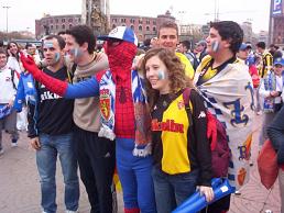 Hasta Spiderman apoyó al Real Zaragoza