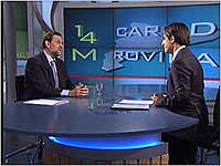 Juan Pedro Valentín entrevista a Mariano Rajoy durante la pasada campaña electoral