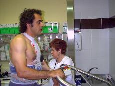 Pauner pasando las pruebas físicas